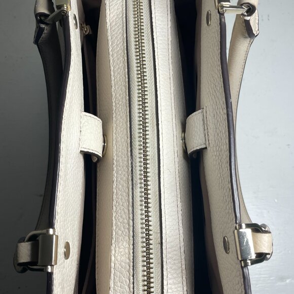 Kate Spade Leila Medium Triple Compartment Satchel - Light Sand Multi (EUC) - Picture 5 of 15